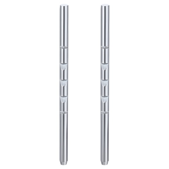 OUNONA 2Pcs Durable Metal Car Headrest Rod Plated Silver Straight Support Pole for Enhanced Neck Support and Easy Setup