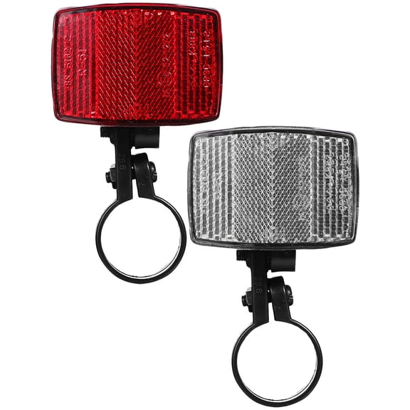 OUNONA 2Pcs Durable Plastic Reflectors for Bikes High Reflective Pieces Front and Rear Bike Tools