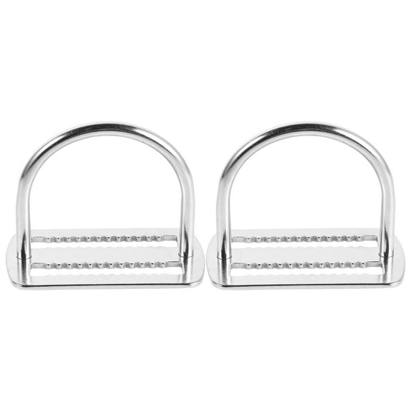 OUNONA 2Pcs Durable Plated Silver Scuba Diving Belt Buckle with Stainless Steel D Ring for Secure Underwater Support