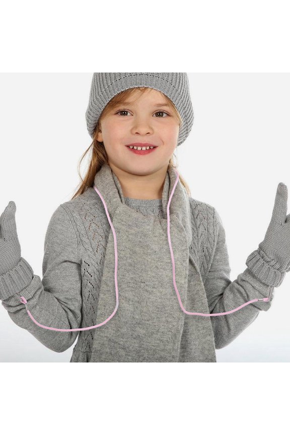 2Pcs Elastic Clip Mitten Clips Nylon Pink Outdoor Winter Accessories