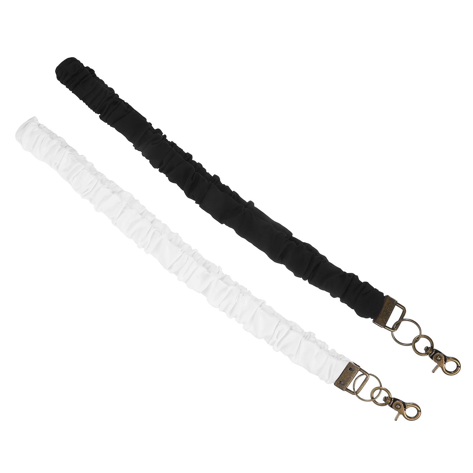 OUNONA 2-Pack Adjustable Badge Necklaces with Elastic Polyester Lanyard Straps for Holders and Stylus Use