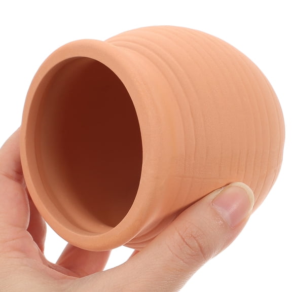 OUNONA Fish Hiding Place Clay Fish Cave Light Brown 2Pcs