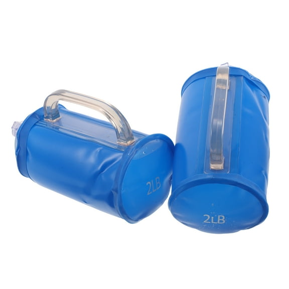 OUNONA 2Pcs Blue Adjustable Water Dumbbells Portable for Outdoor Running and Home Workout