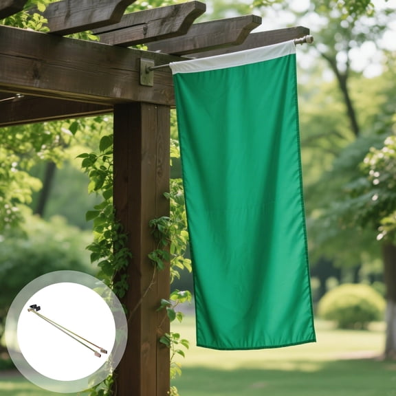 OUNONA 2-Pack Stainless Steel Flag Display Stand Holder for Garden, Business, Outdoor and Indoor Use