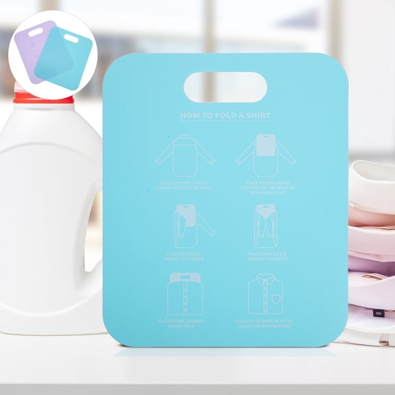 OUNONA 2Pcs Lightweight Plastic Clothes Folding Board for Travel Laundry Room and Wardrobe Organization