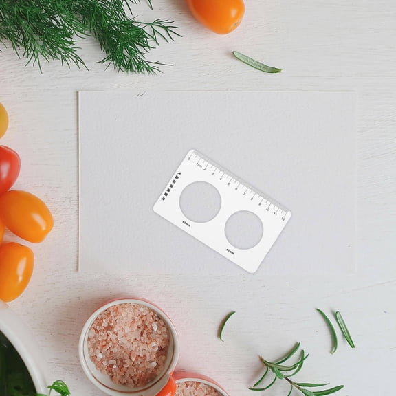 OUNONA 2-Pack Plastic Fruit Diameter Measuring Rulers for Accurate Size Measurement of Vegetables, Garlic, Citrus, and More Produce