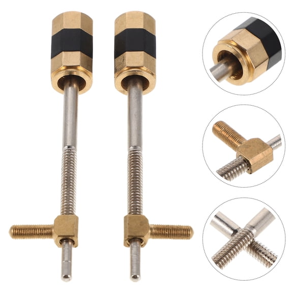 OUNONA 2-Pack Golden Metal Violin Bow Frog Screws Replacement Repair Tool Accessories