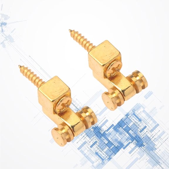 OUNONA 2Pcs Golden Roller String Tree Musical Instrument Accessory for Electric Guitar