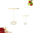 thumbnail image 1 of OUNONA 2Pcs Metal Jewelry Organizer T Shape Earring Display Stand Golden for Retail and Personal Use, 1 of 8