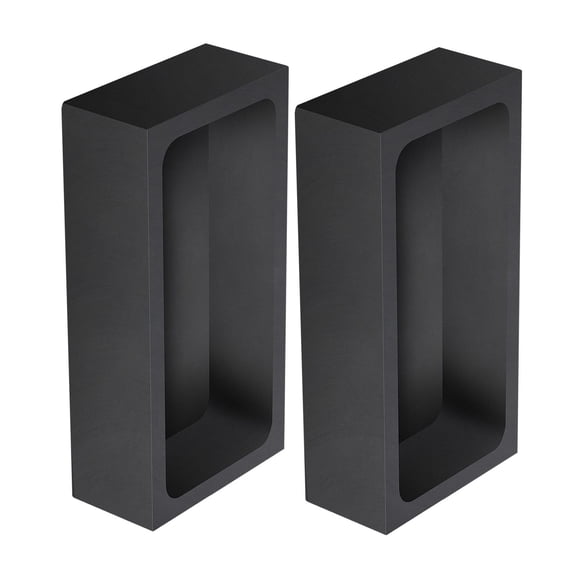 OUNONA 2Pcs Graphite Ingot Mold for Metal Smelting High Temperature Stable Black Casting Mold for Refining