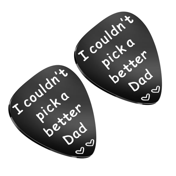 OUNONA 2Pcs Guitar Plectrum Stainless Steel Black Engraved Lightweight Guitar Accessories