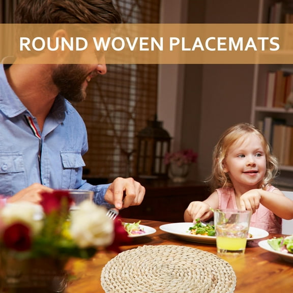 OUNONA Woven Table Mats and Set, 2 Pieces, Placemat for Dining and Kitchen