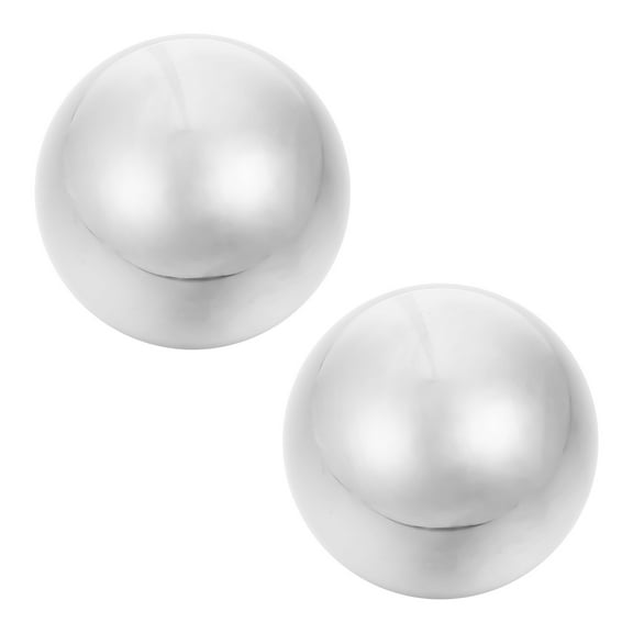 OUNONA Fitness Balls Training Balls Silver Hand Exercise Equipment 2pcs