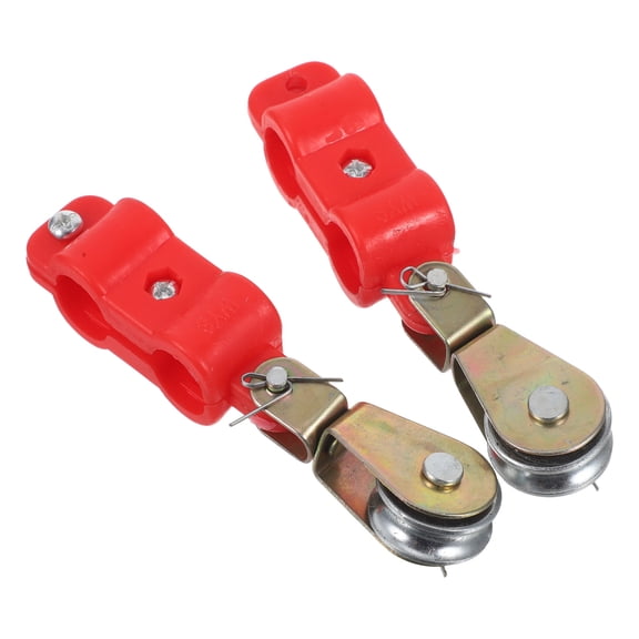 OUNONA 2Pcs Metal Cable Pulley Wheel Heavy Duty Bearing Pulley for Steel Wire Rope