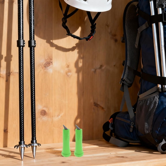 OUNONA 2Pcs Hiking Pole Accessories with Abrasion Resistant Tungsten Tips for Snow Mud Trail Use