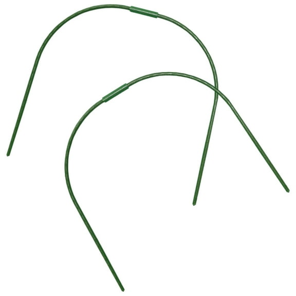 OUNONA 2Pcs Hoop For Garden Green Steel Pipe Support For Plants Arch Shaped Tunnel Hoops