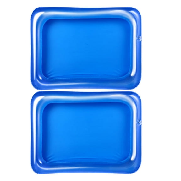 OUNONA 2-Pack Inflatable Ice Bar Holder Floating Cooler Tray for Pool Parties and Outdoor Events