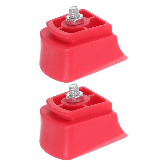 OUNONA Red Rubber Inline Skate Brake Pads, 2 Pieces, Replacement for Various Skate Models