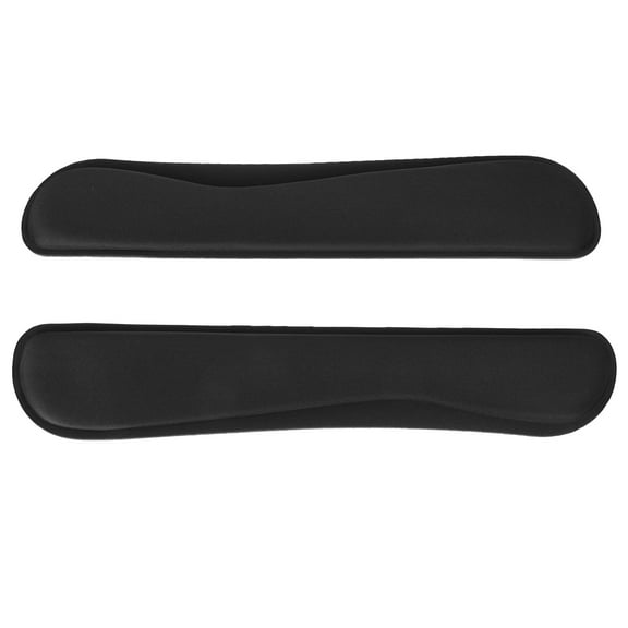 OUNONA 2-Pack Black Curved Keyboard Wrist Rest for Comfortable Hand Support During Computer Use