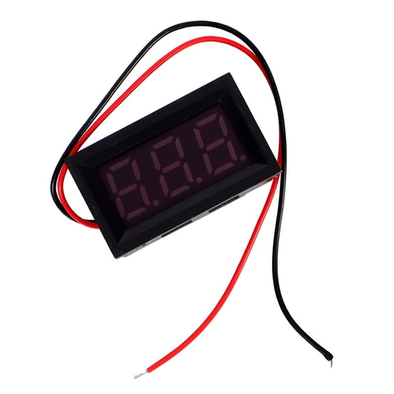 OUNONA 2Pcs LED Digital Voltmeter Voltage Measurement Tool Black Plastic for Circuit Boards