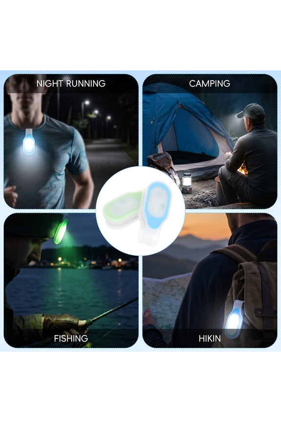 Clip Glow Nurse Light LED Flashlight Green Silicone 2Pcs
