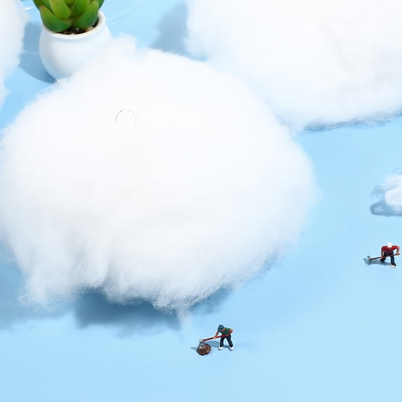 OUNONA White Cotton Clouds Decor Romantic Touch for Any Celebration 2Pcs