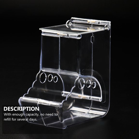 OUNONA 2Pcs Large Capacity Transparent Automatic Pet Feeder for Rabbits Cats Hamsters