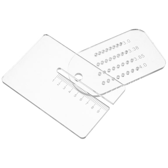 OUNONA 2-Pack Acrylic Multifunctional Punch Distance Rulers for Accurate Crafting and Project Measurements
