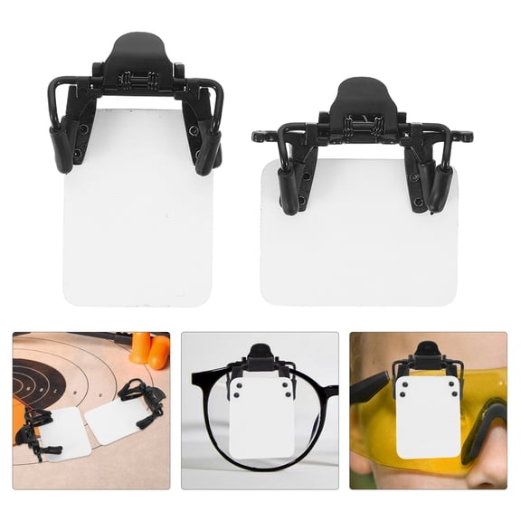OUNONA 2Pcs Lightweight Shooting Glasses Blinder Clip Patch White Adjustable Archery Eye Occluder