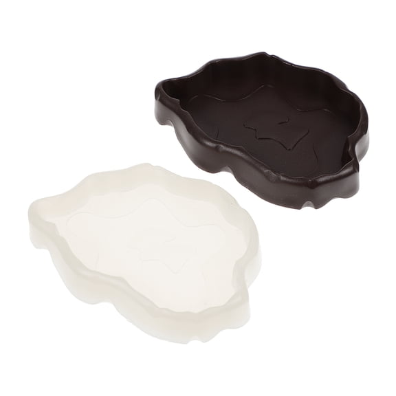 OUNONA 2Pcs Lizard Water Dish Assorted Color Resin for Busy Parents