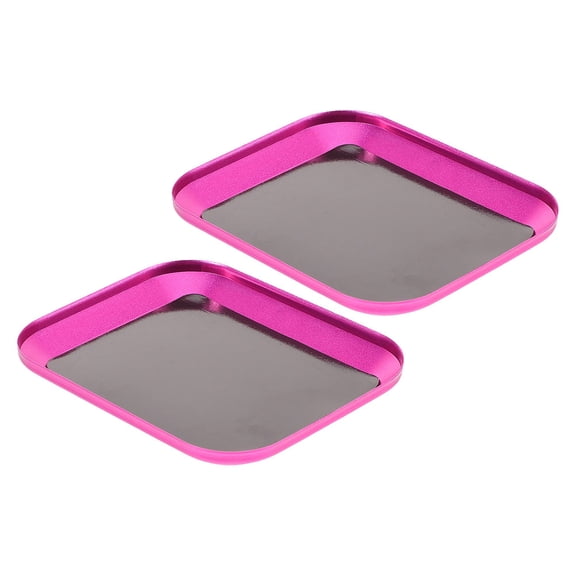 OUNONA 2-Pack Magnetic Screw Tray Aluminum Alloy Organizer for Tools and Projects, Portable Minimalist Design, and Lightweight