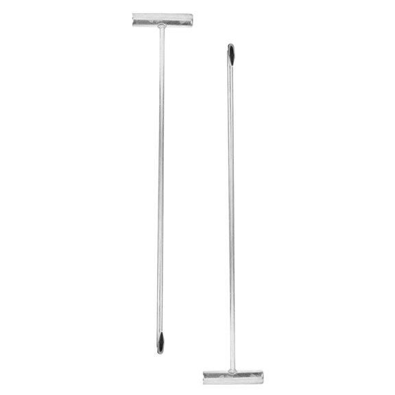 OUNONA 2Pcs Manhole Cover Hook Tool Iron Drain Lift Hook for Repair Work