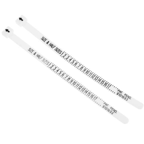 OUNONA 2Pcs Measuring Tool for Rings White Plastic Adjustable Ring Gauge for Convenient Use