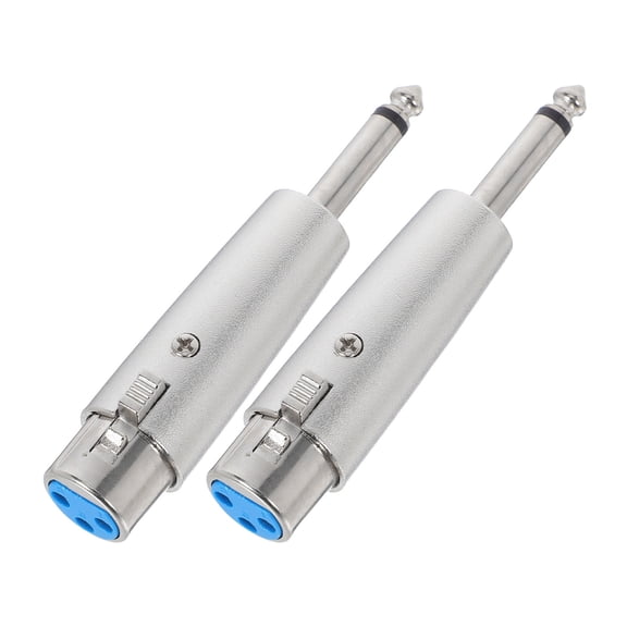 OUNONA 2Pcs Metal Microphone Jack Adapter for Clear Sound and Stable Signal
