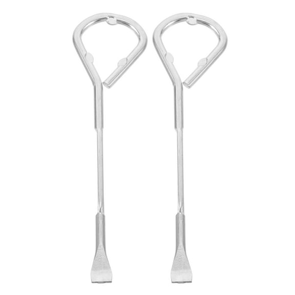 OUNONA 2-Pack Metal Paint Can Opener Multi-Functional Painter Tool Bottle and Bucket Lid Opener Silver Durable Design