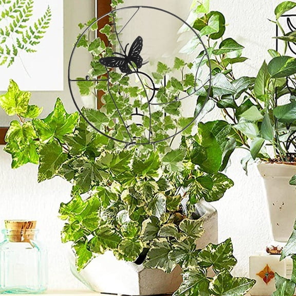 OUNONA 2Pcs Metal Plant Climbing Rack Black for Potted Plants and Garden Climbing Support