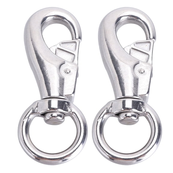 OUNONA 2-Pack Heavy Duty Metal Swivel Hooks with 360° Rotation for Secure Hammock and Swing Hanging Support