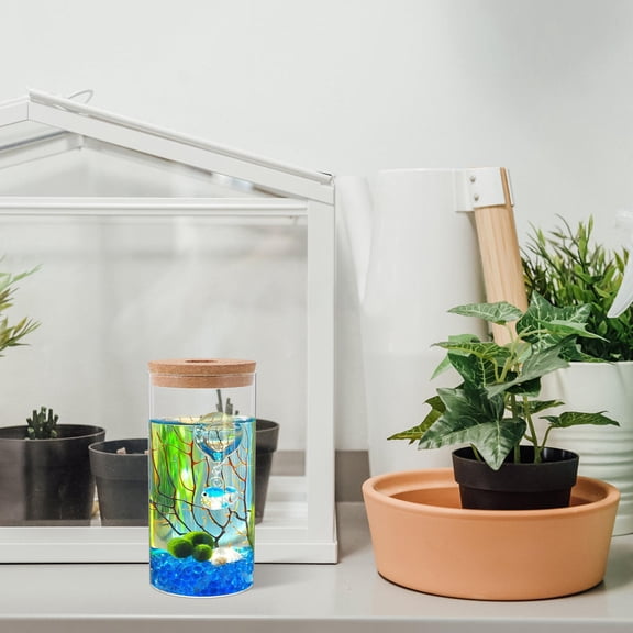 OUNONA 2Pcs Micro Landscape DIY Bottle Transparent Glass for Landscape Bottle Decoration House Beautification
