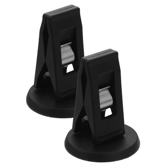 OUNONA 2-Pack Black Multi-Function Ticket Clip and Bill Holder for Car Window or Refrigerator with Easy Installation