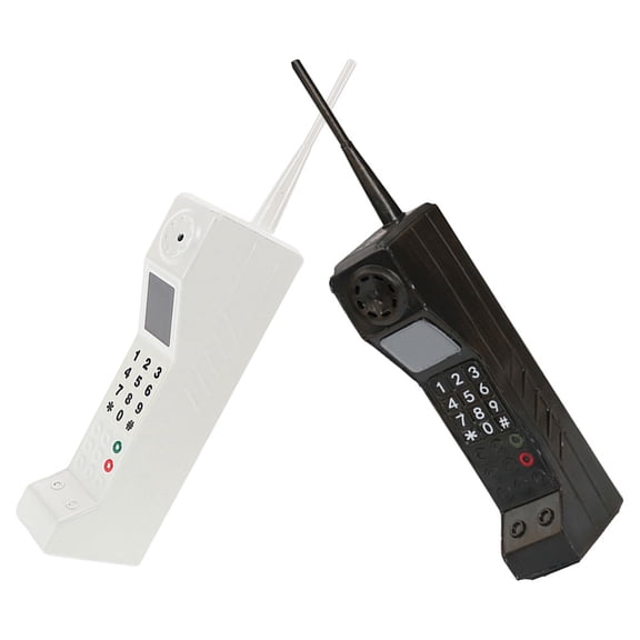 OUNONA 2Pcs Retro Decorative Phone Model Vintage Cell Phone Sculpture Iron Home Office Decor