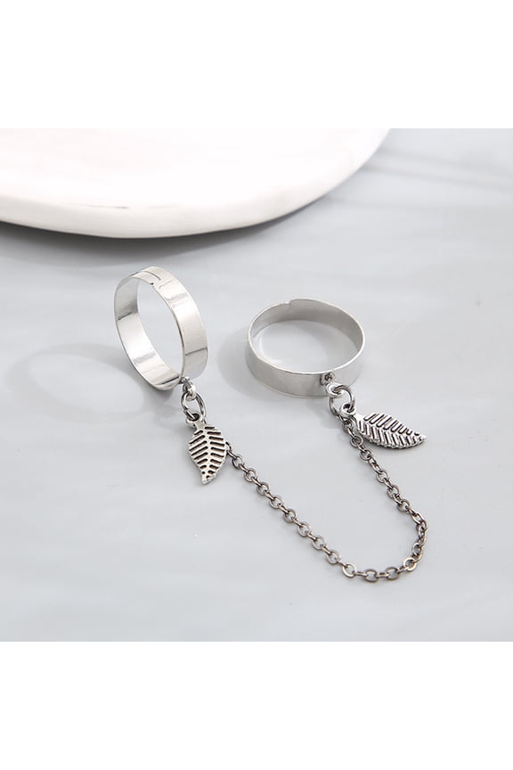 2-Pack Vintage Adjustable Open Chain Alloy Set, Stylish Birthday Bands for Everyday Wear