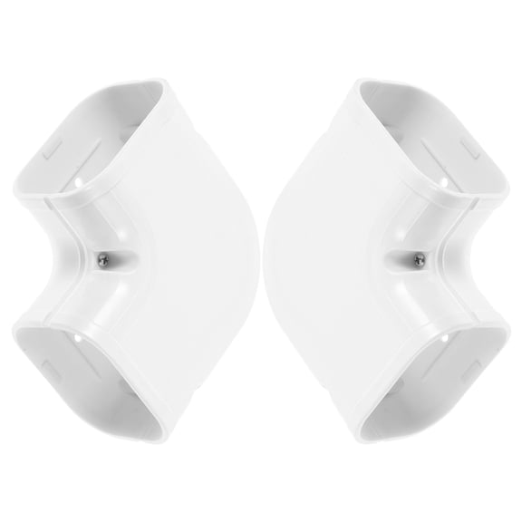 OUNONA 2-Pack PVC Air Conditioner Line Cover Kit with White Concealed Decorative Pipe Protector for AC Units
