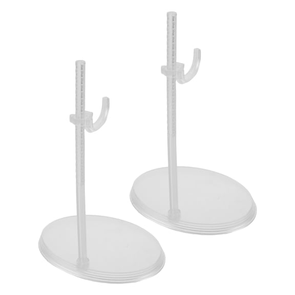 OUNONA 2Pcs Retractable Plastic Model Supports with Stable Base for Action Figures