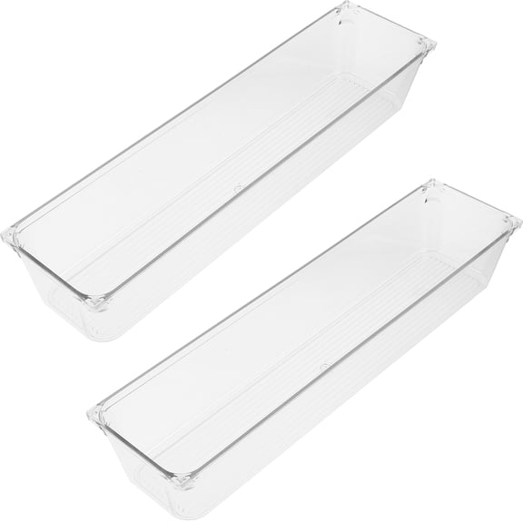 OUNONA 2Pcs Plastic Bathroom Organizer Storage Boxes with Fine Workmanship and Large Capacity