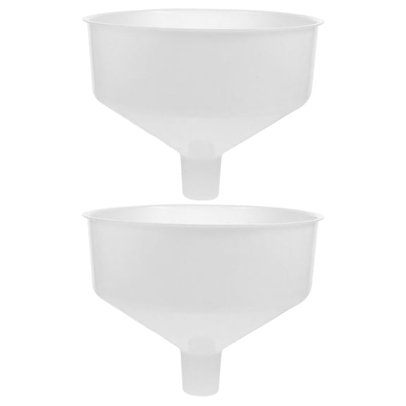 OUNONA 2Pcs Plastic Kitchen Funnels for Transferring Liquids Oil Beer Vinegar Large Mouth