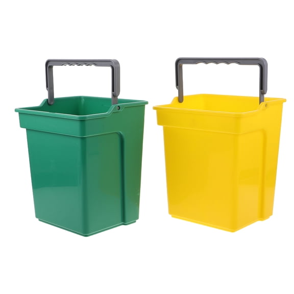 OUNONA 2Pcs Portable Plastic Cleaning Buckets with Handle for Home and Commercial Use