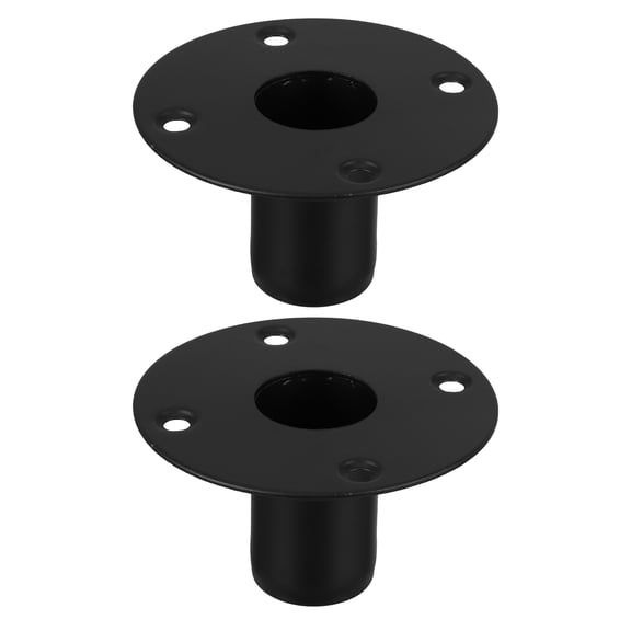 OUNONA 2Pcs Black Metal Speaker Stand Base with Reinforced Design for Heavy Duty Speakers