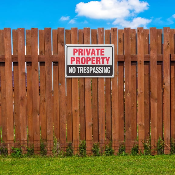 OUNONA 2-Pack Outdoor Safety Caution Signs No Entrance, Multi-Color Galvanized Iron, and Easy to Install