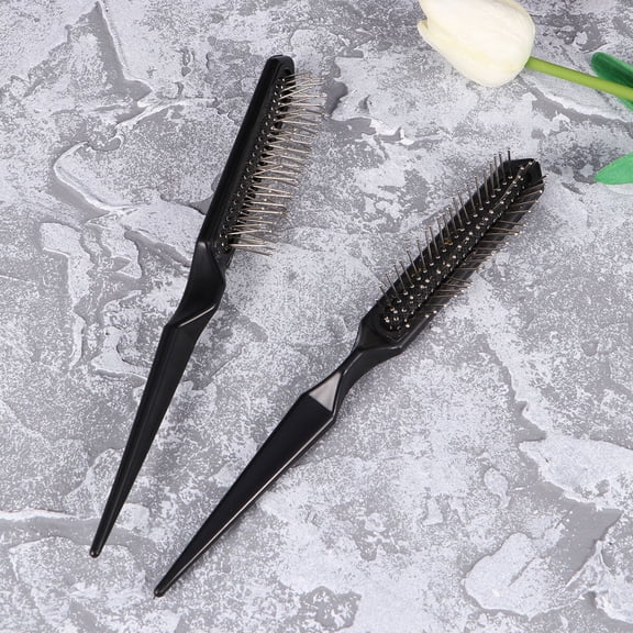 OUNONA 2Pcs Professional Black Wig Brush Airbag Cushion Comb for Daily Use with Anti Static Detangling