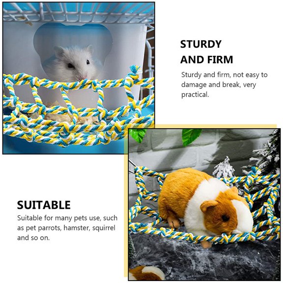 OUNONA 2Pcs Red Reptile Hammock Net Woven Climbing Net Hanging Pet Resting Place